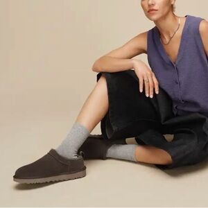 Size 8 UGG Classic Micro Boots Dense Smoke  Grey | Fur Lined | Good Condition